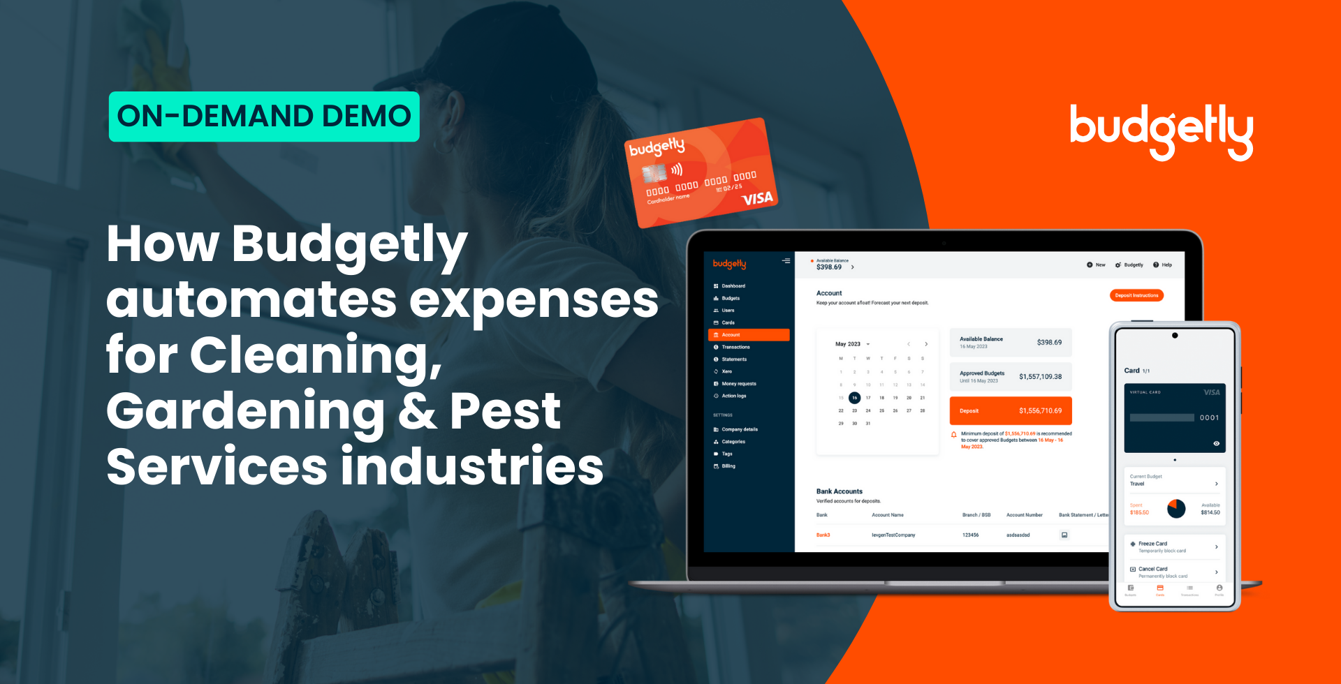 Demo Budgetly - Cleaning Gardening and Pest Services