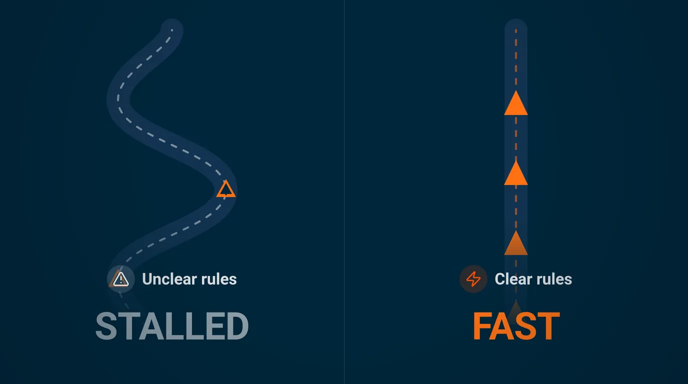 Controls do not slow a business down. Unclear rules do.