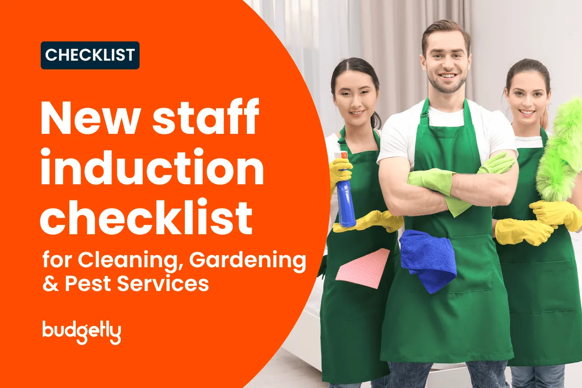 Free Staff Induction Checklist for Cleaning, Gardening & Pest Services industry | Budgetly