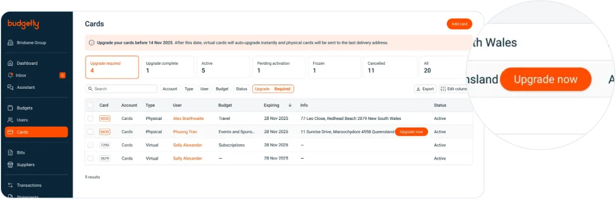 Step 2 - Reissue cards 1