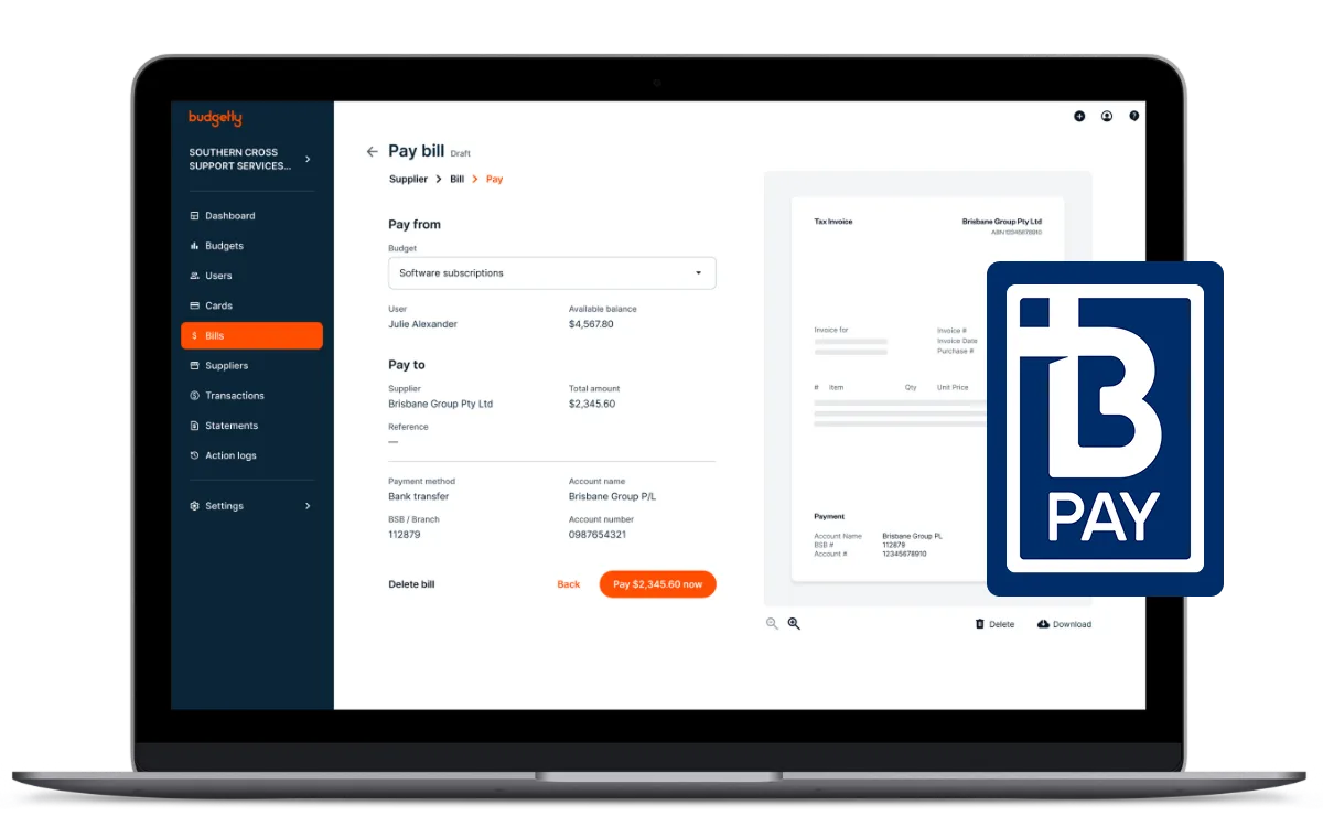 Pay any bill, any way: BPAY is now live in Budgetly