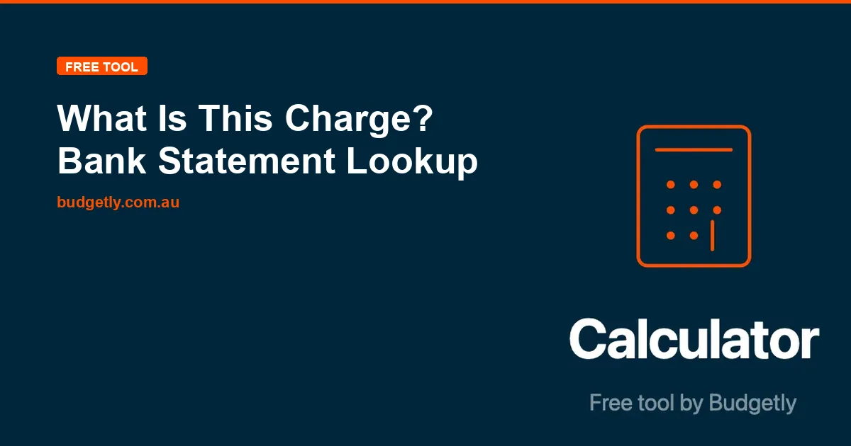 What Is This Charge? Bank Statement Lookup