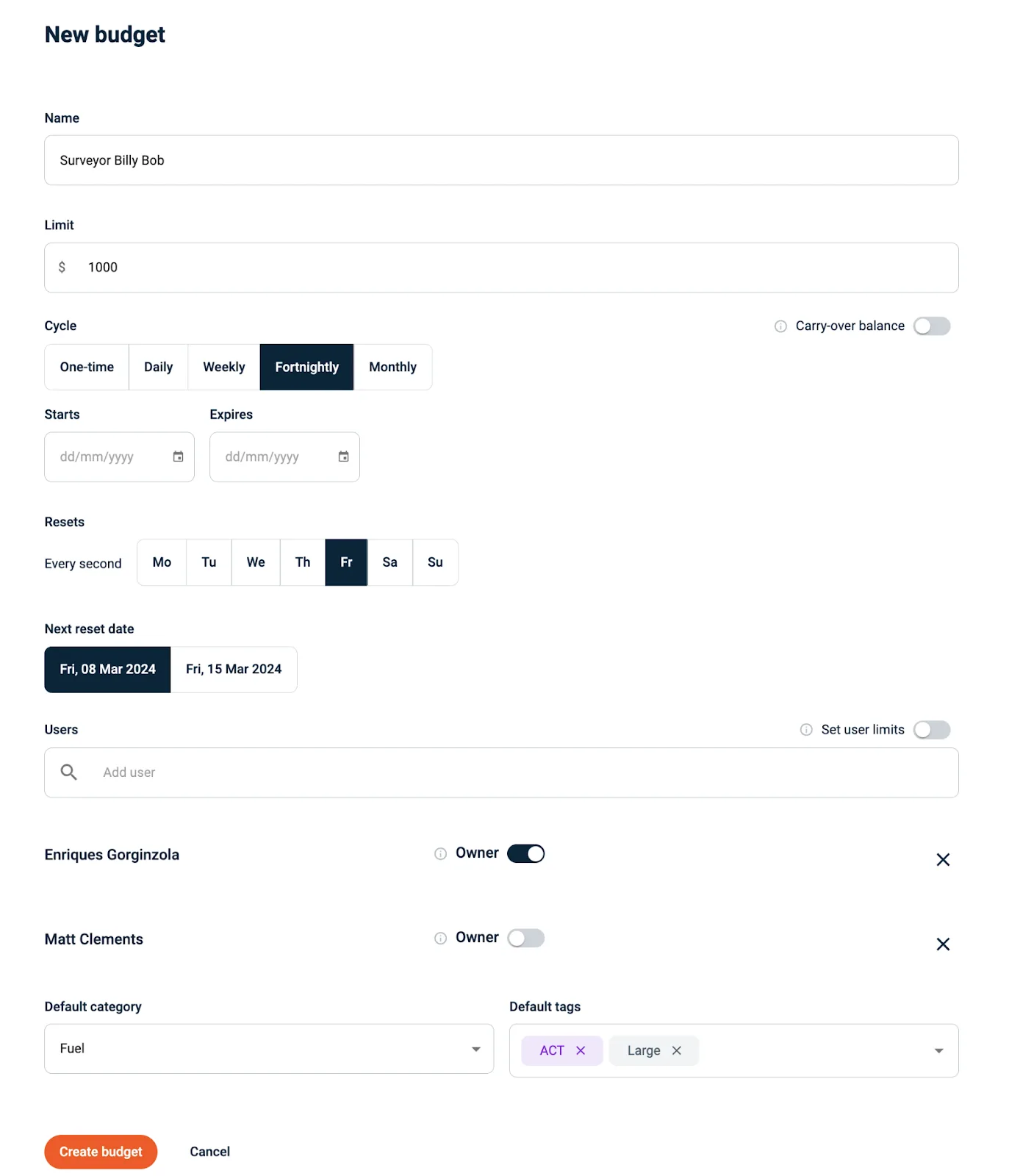 Budgetly customer review on Capterra