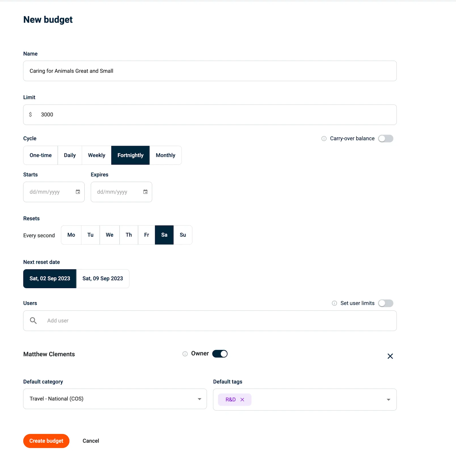 Budgetly customer review on Capterra