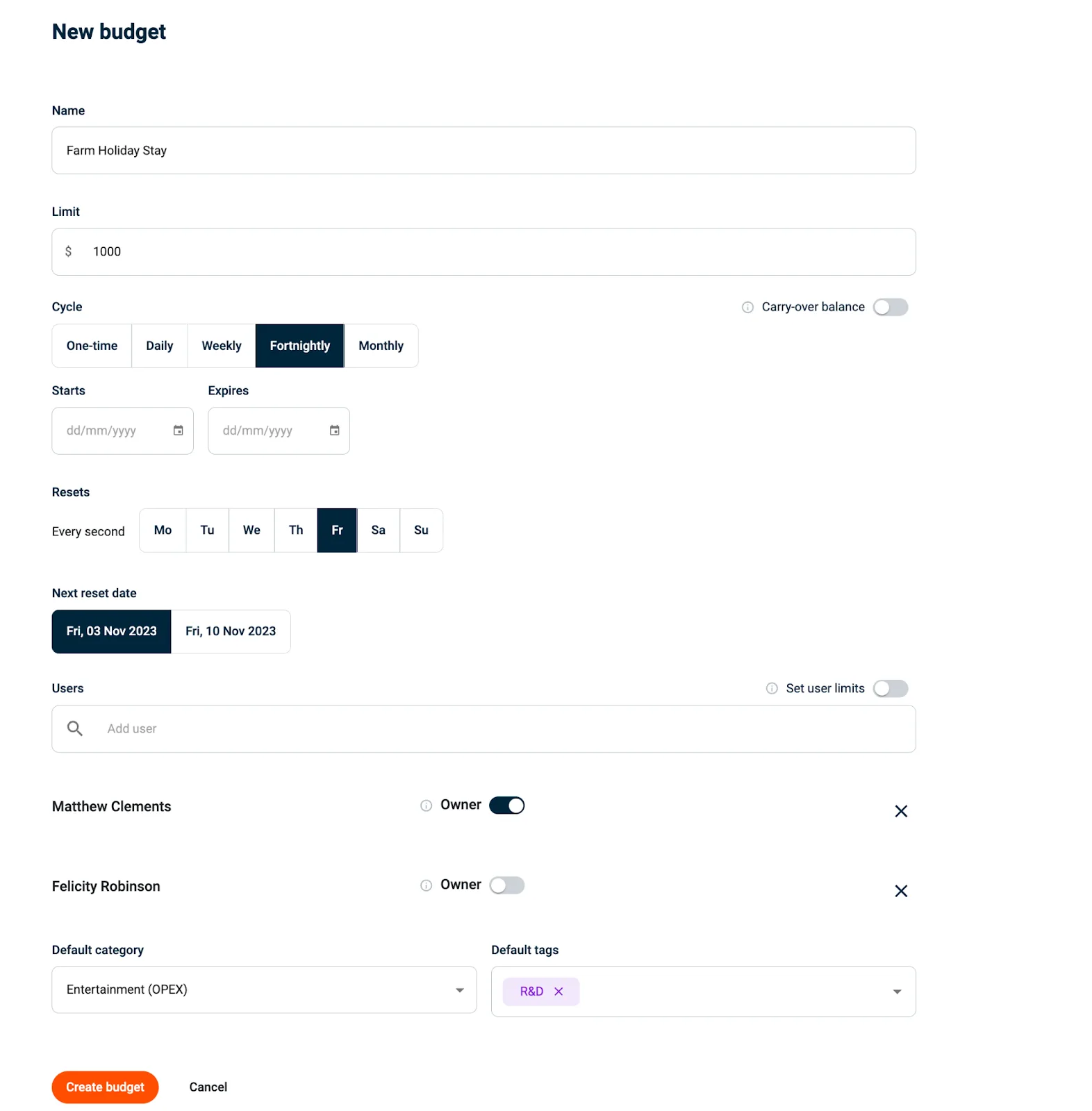 Budgetly customer review on Capterra